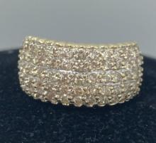 1CTTW DIAMOND 14K SOLID GOLD RING SIZE 9