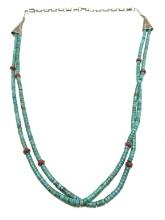 25" TURQUOISE JASPER NAVAJO STERLING NECKLACE