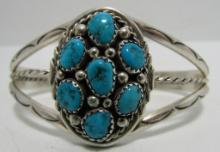 CHEE TURQUOISE CUFF BRACELET STERLING SILVER