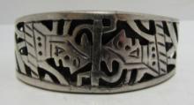 TC-24 TAXCO MEXICO CUFF BRACELET STERLING SILVER