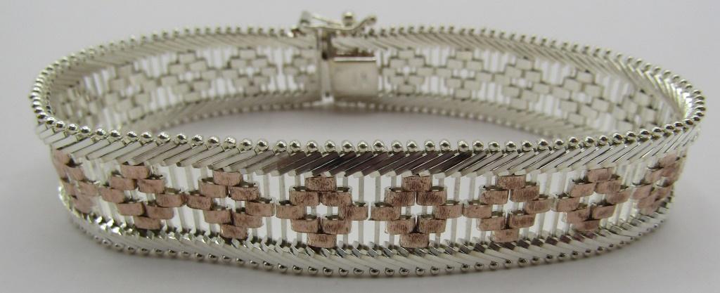 ROSE GOLD ON STERLING SILVER RICCIO BRACELET