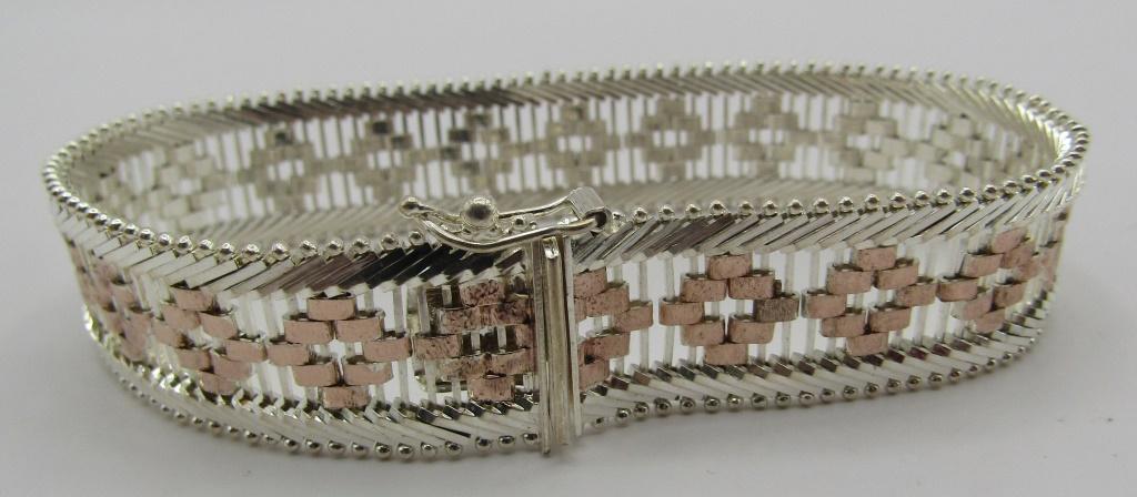 ROSE GOLD ON STERLING SILVER RICCIO BRACELET