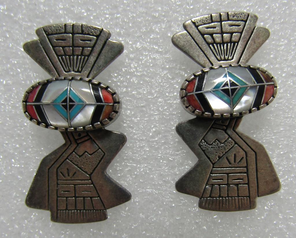 "RMT" TENORIO EARRINGS STERLING SILVER TURQUOISE