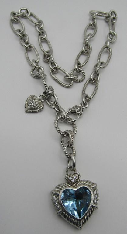 JUDITH RIPKA NECKLACE STERLING SILVER IN BOX 66GRM