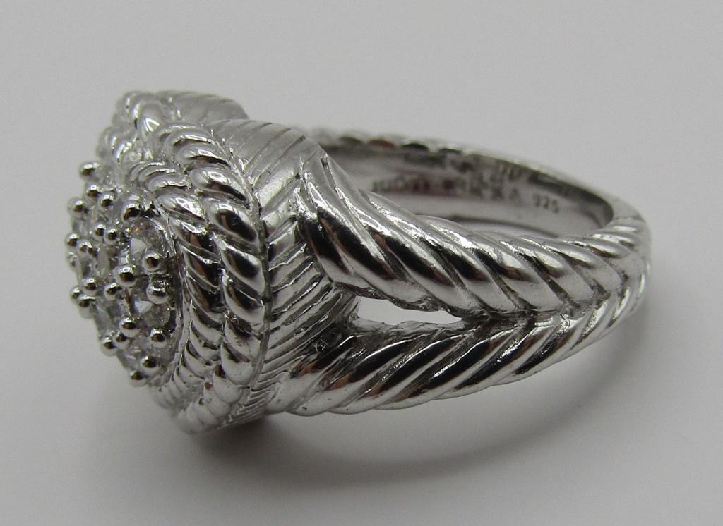 JUDITH RIPKA RING STERLING SILVER SIZE 6