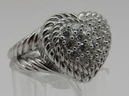 JUDITH RIPKA RING STERLING SILVER SIZE 6