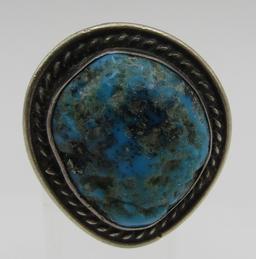 "VC" MORENCI TURQUOISE RING STERLING SILVER