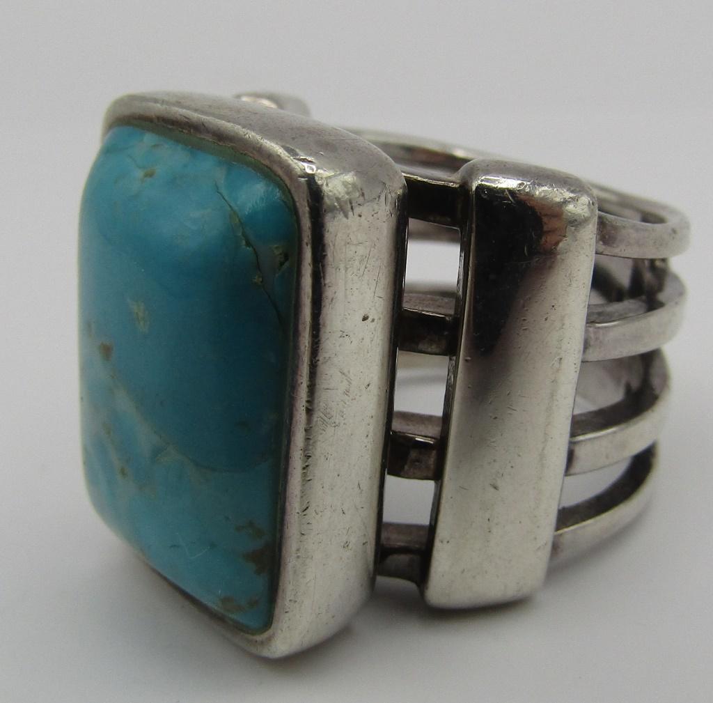 BARSE TURQUOISE RING STERLING SILVER SIZE 7
