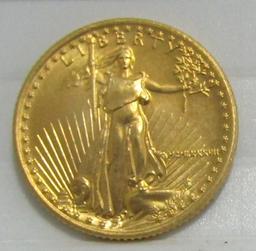 1987 US 5 DOLLAR GOLD EAGLE COIN ROMAN NUMERAL