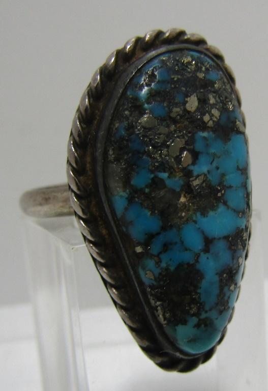 MORENCI TURQUOISE RING STERLING SILVER SIZE 7