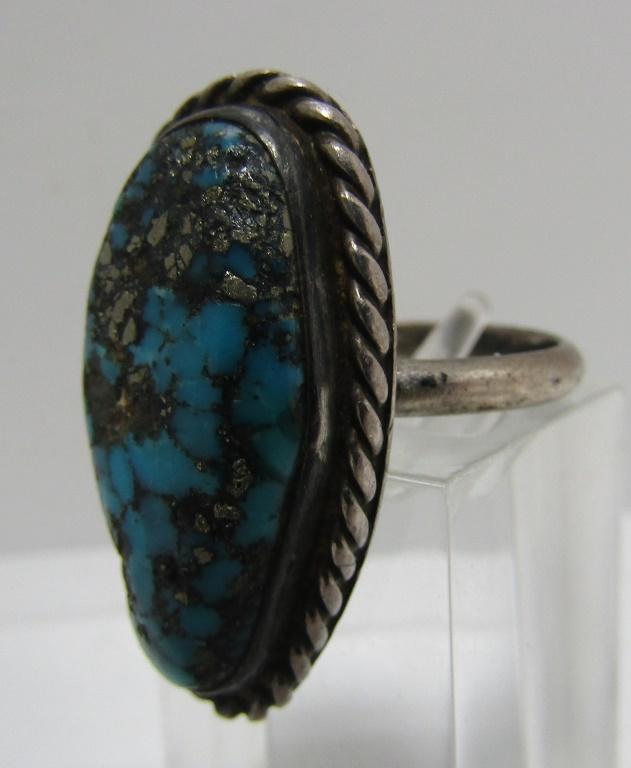 MORENCI TURQUOISE RING STERLING SILVER SIZE 7