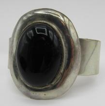 80 GRAM ONYX CUFF BRACELET STERLING SILVER