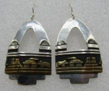 2" SINGER STORYTELLER EARRINGS STERLING SILVER