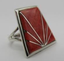 "TEME" SPINY OYSTER SHELL RING STERLING SILVER SOS