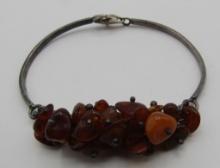 MCM AMBER NUGGET BRACELET STERLING SILVER