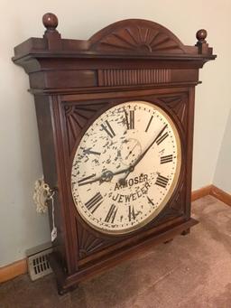 Vintage 1880's Seth Thomas Advertising Lobby Wall Clock