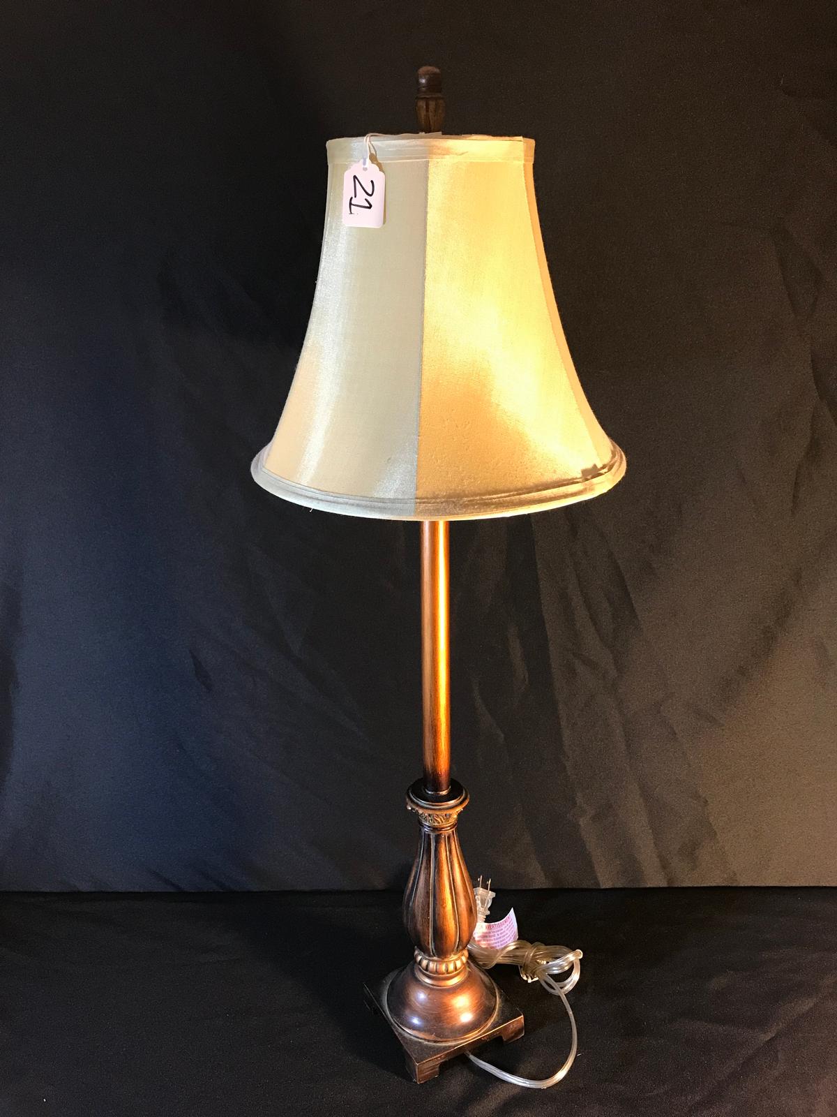 Contemporary Stick Lamp Measures 34" Tall