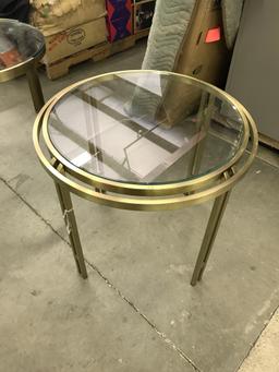 Brass and  Glass 23" Tall and 25" Diameter