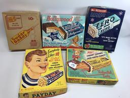 Lot Of (5) Vintage Candy Bar Boxes