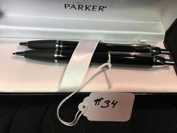 Parker Pen & Pencil Set In Original Box-Appear Unused