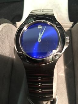 Mens Movado SE Sports Edition 84 G1 1892 Blue Dial Watch