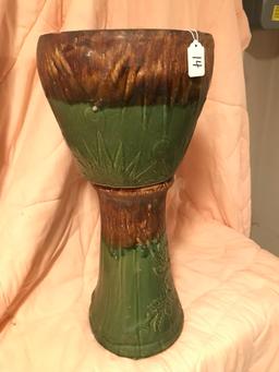 Vintage Pottery Jardinere Base  23" Tall