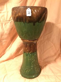 Vintage Pottery Jardinere Base  23" Tall