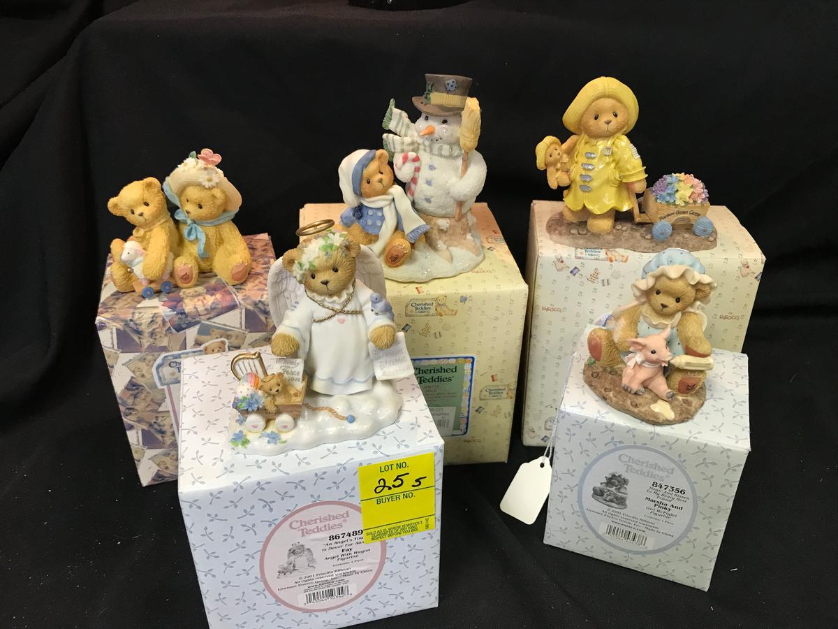 (5) Cherished Teddies in Boxes