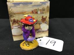 Wee Forest Folk Figurine W/Box Red Hat Society"