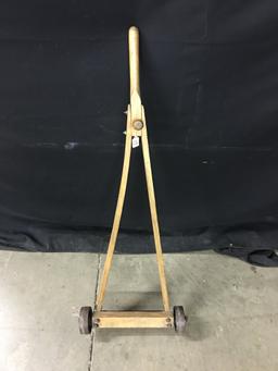Antique Feed Sack Dolly  45"T. & 15" Wide @ Wheels
