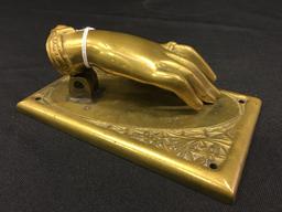 Vintage Brass Figural "Hand" Door Knocker