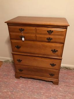 Maple Chest of Drawers, 42" Tall and 32.5" Wide