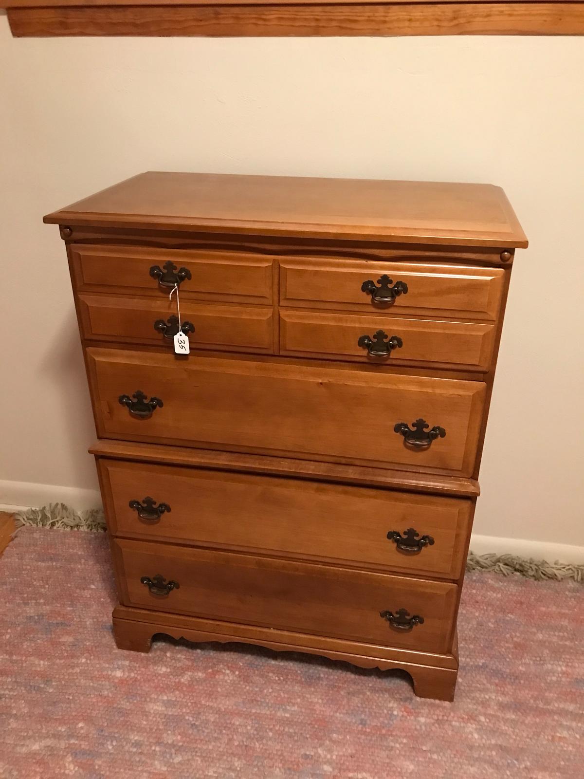 Maple Chest of Drawers, 42" Tall and 32.5" Wide