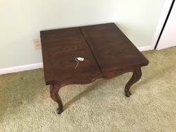 Expanding, Wood Coffee Table, 24" X 28" Closed and 24" X 56" Open
