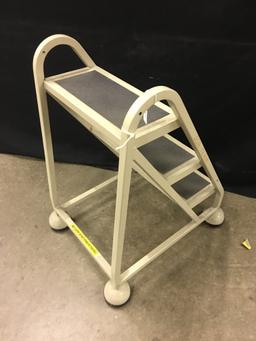 Safety Step Stool Is 15" wider x 30" tall