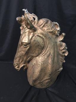 Ceramic Horse Head Statue Is 28" Tall  **Matches Lot # 9**