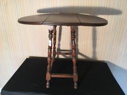 Small Drop Leaf Stand Is 17" x 26" x 20.5" Tall W/Leaves Up