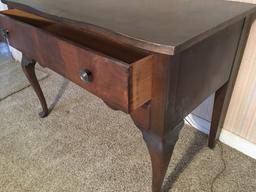 Antique 1-Drawer Occasional Table Is 30"W. x 20"D. x 27"T.