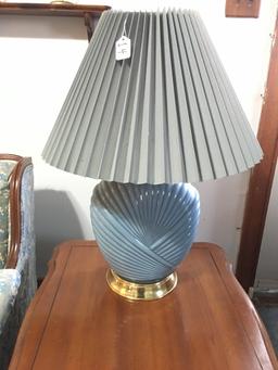 Pair of Blue Decorator Lamps
