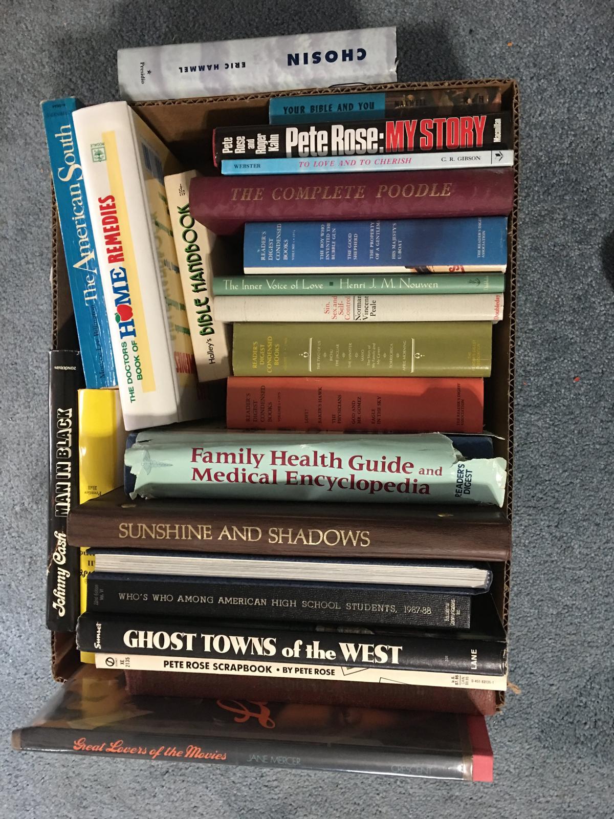 Box Lot of Misc Books