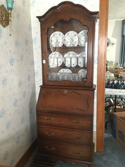 Drop Front Secretary Desk with Bookcase Top