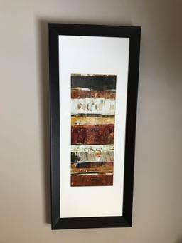 Pair of Decorative Framed Prints, 34" X 14"