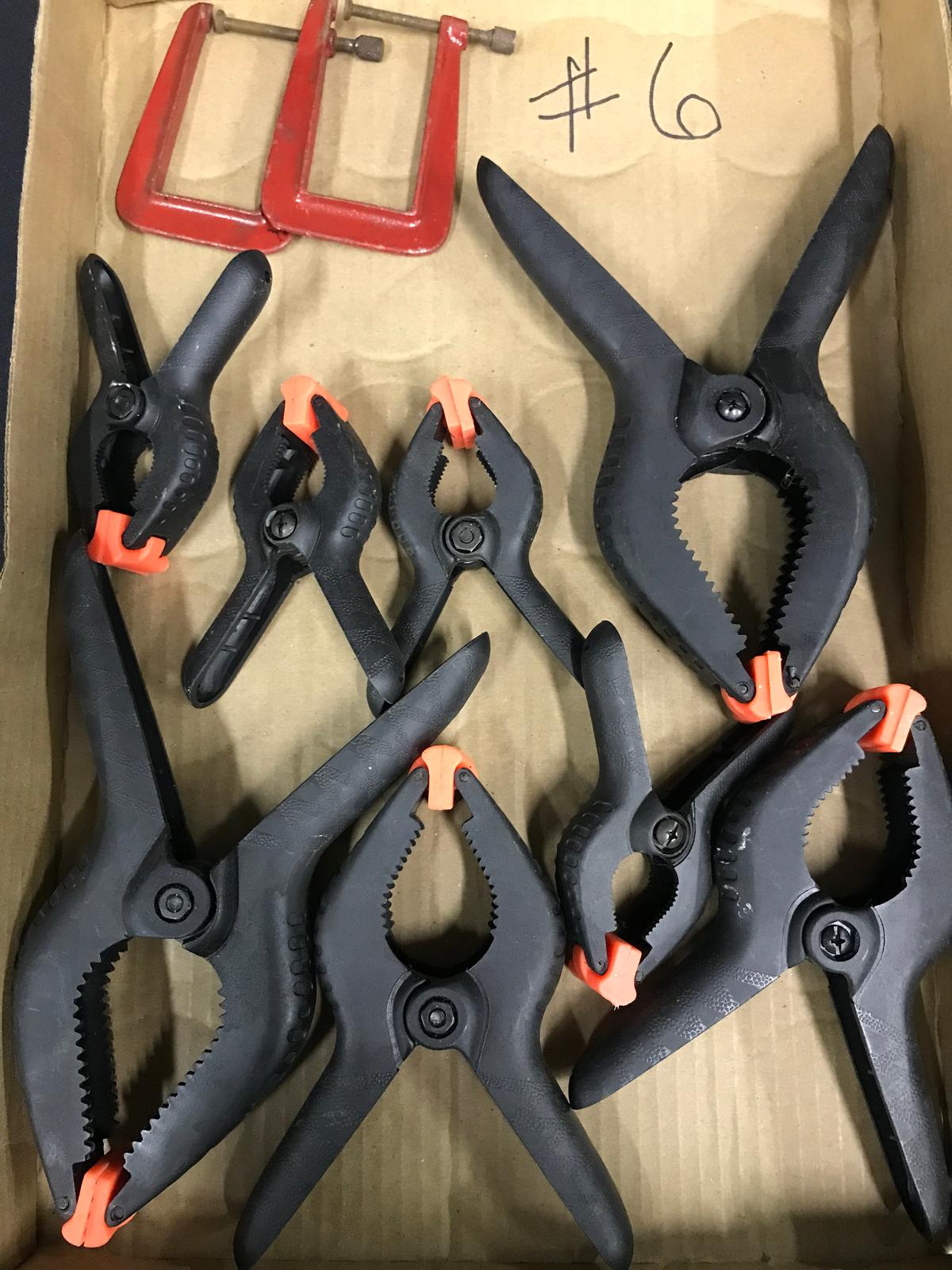 Tool Lot Of Spring Clamps + Others