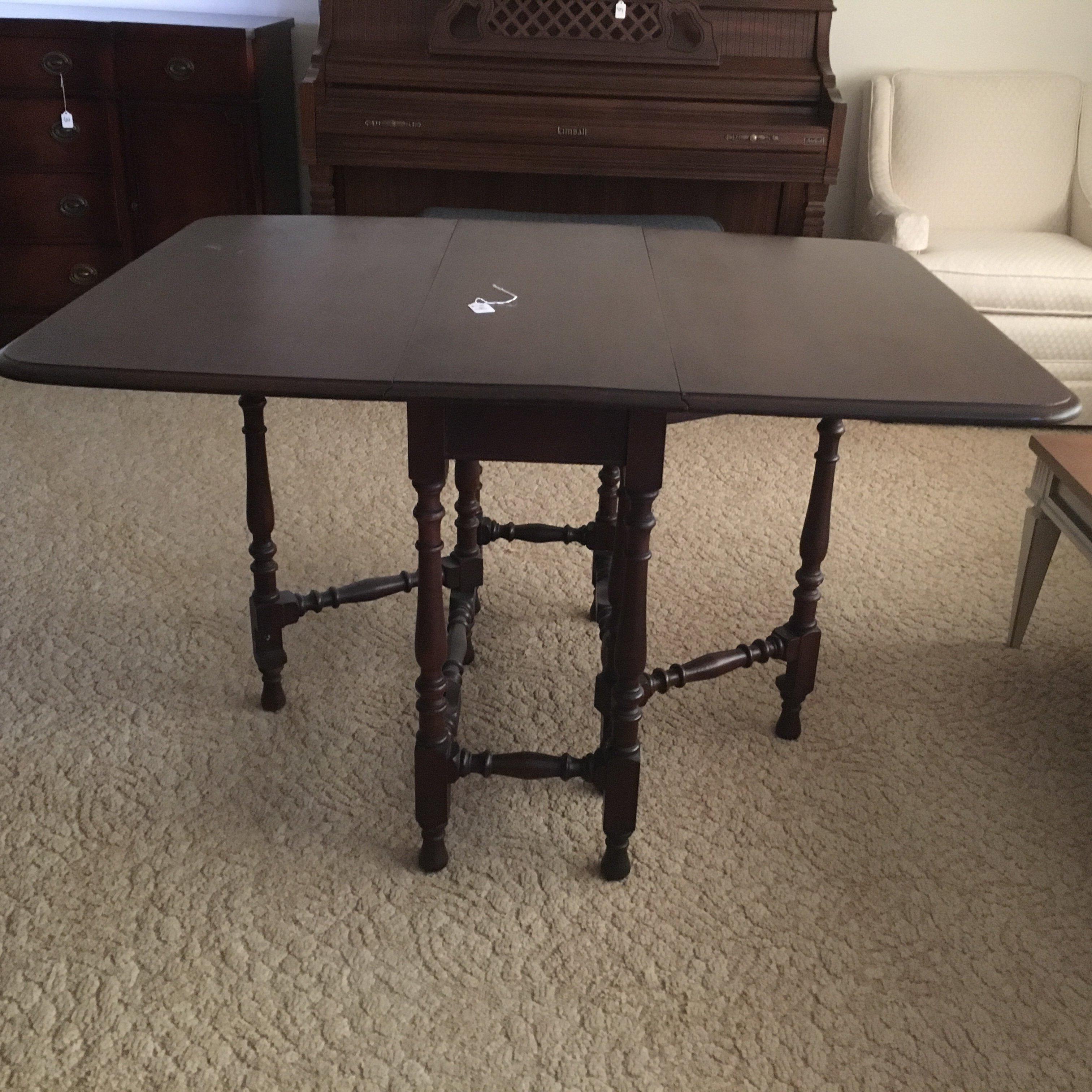 Vintage Gate-Leg Drop Leaf Table In Original Finish