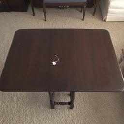 Vintage Gate-Leg Drop Leaf Table In Original Finish