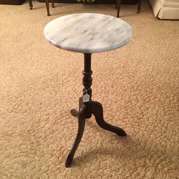 Contemporary Tripod Stand W/Marble Top