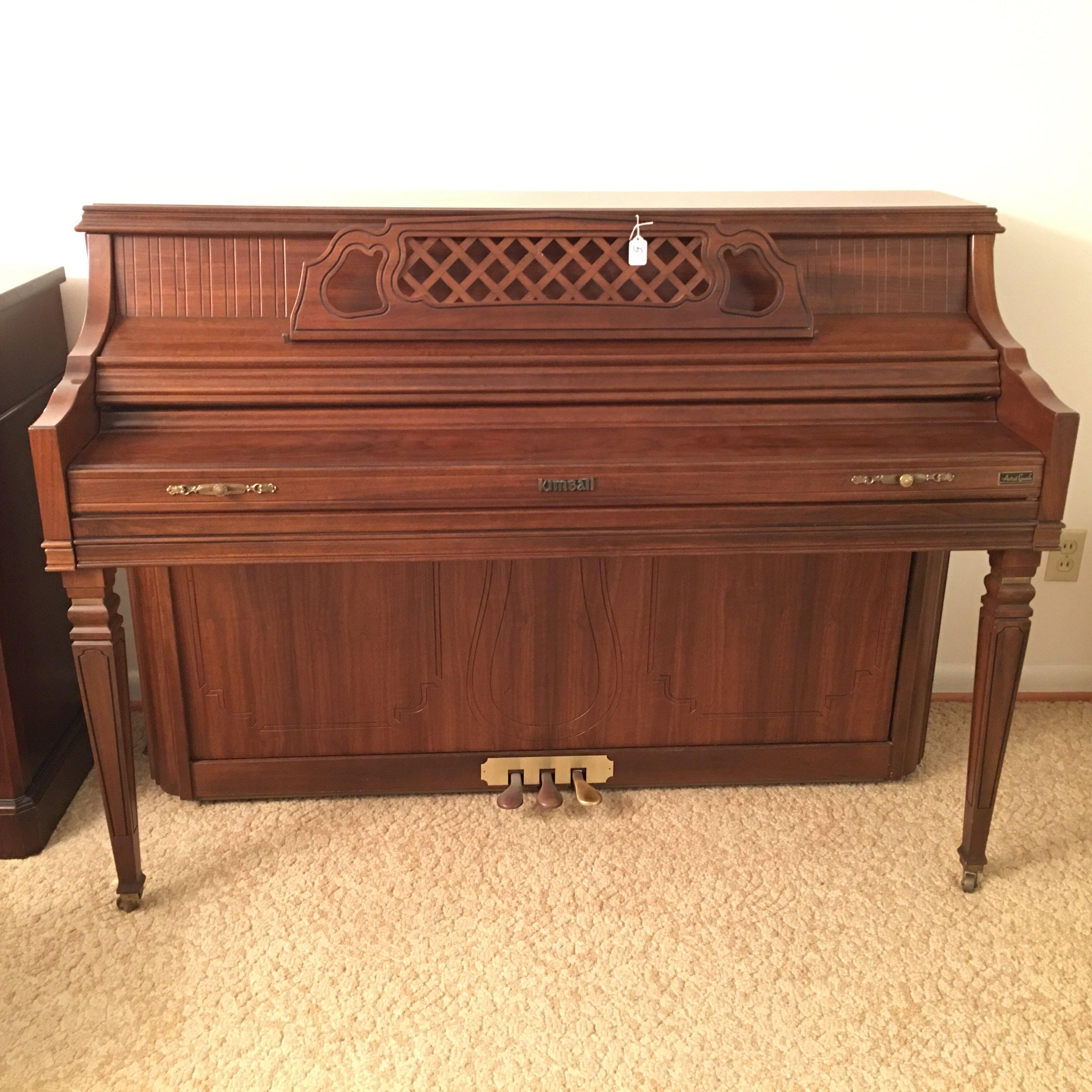 Kimball Artist Console Piano W/Bench. Super clean.