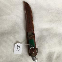 Vintage Western Hunting Knife With Sheath