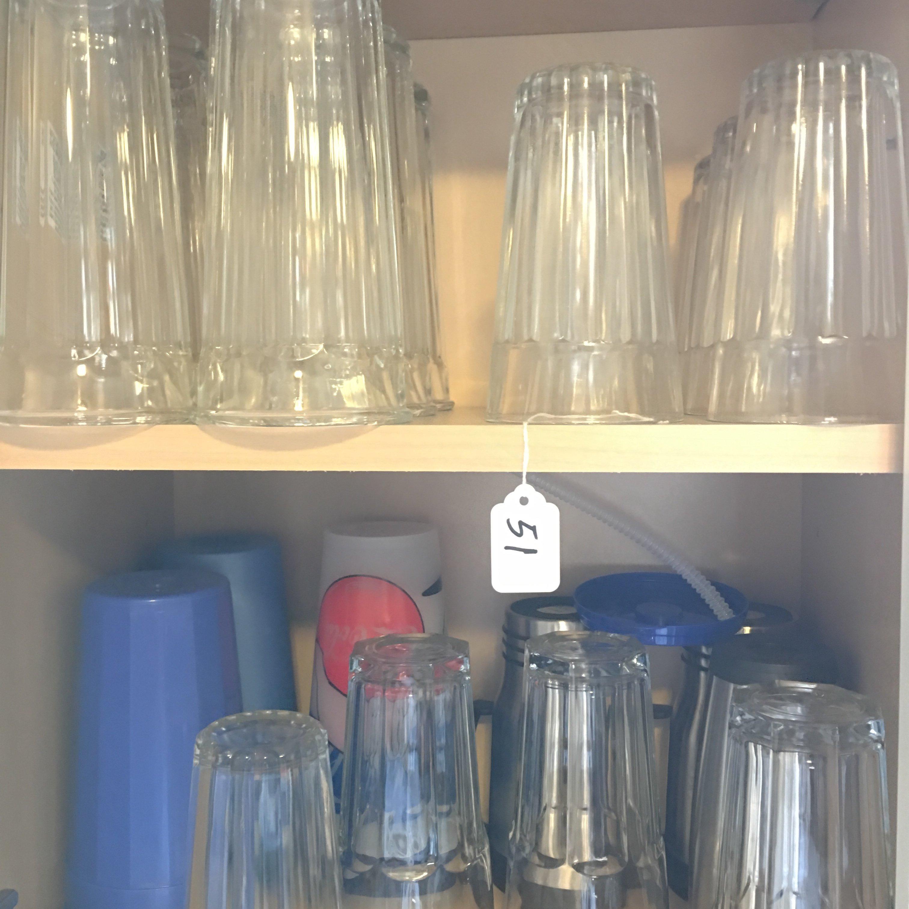Cabinet Of Drinking Glasses-Most Have Same Design