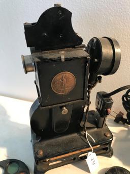 Antique Pathex Silent Film Projector w/ Movie Camera and Reels